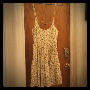 Yellow flower summer dress